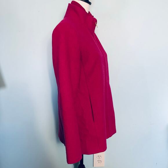 J Crew Factory Village Coat in Neon Plum Wool Blend Size 4 - Picture 5 of 9